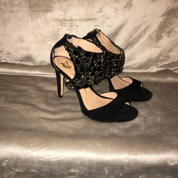 Vince Camuto Velvet Black Heels - Picture 4 of 7